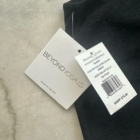 Beyond Yoga Spacedye Shapeshift Cropped Tank in Darkest Night NEW WITH TAGS - Picture 6 of 7